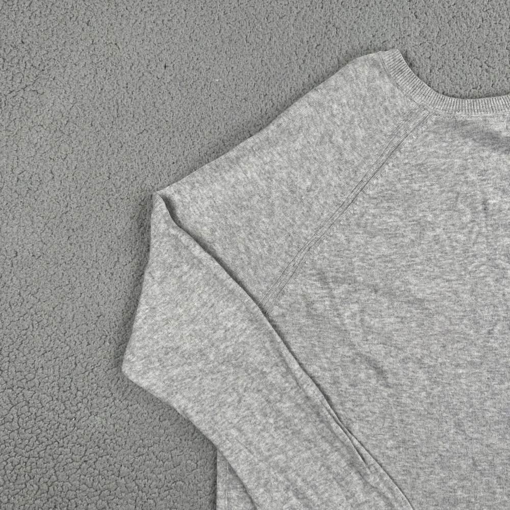 Banana Republic Cotton Sweater Men Large Heather Grey V-Neck Soft Banded Waist